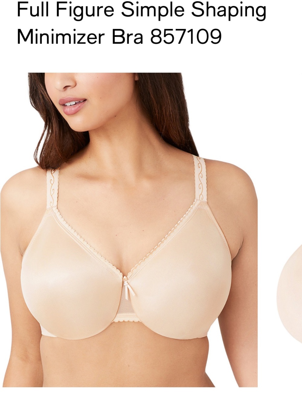 Wacoal Simple Shaping Minimizer Bra in natural color